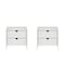 Manhattan Comfort Coney Nightstand - Set of 2 in White 2-181GMC1 - alternate 2